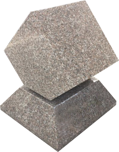 Baby Block 1-0x1-0x1-0 AP Imperial Rose Diamond Shaped Block with Flat Bottom