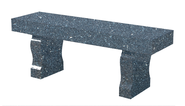 BEN158APBP.png Straight Seat & Harp Leg Bench 3-0x1-2x0-4 AP Blue Pearl (2) Harp Legs 1-0x0-4x1-2 - Image 1