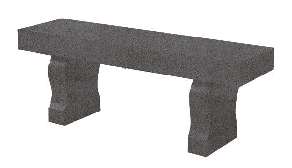 BEN163APDCG.png Straight Seat & Harp Leg Bench 4-0x1-2x0-4 AP Dark Cloud Grey (2) Harp Legs 1-0x0-4x1-2 - Image 1