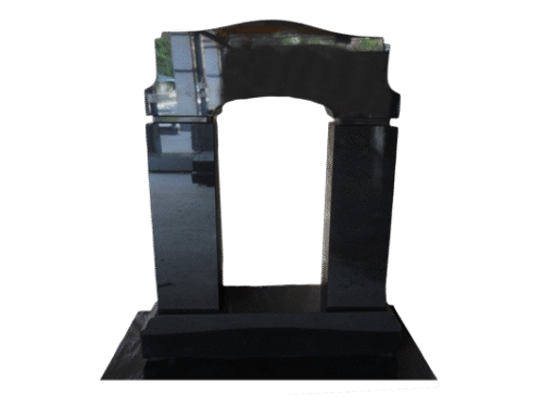 ColumnMonument Set - Cap 3-2x0-8x1-2 All Polished Jet Black Qty2 - Square Columns 0-10x0-8x2-8 All Polished Jet Black Sub-Base 3-8x0-10x0-8 All Polished Jet Black