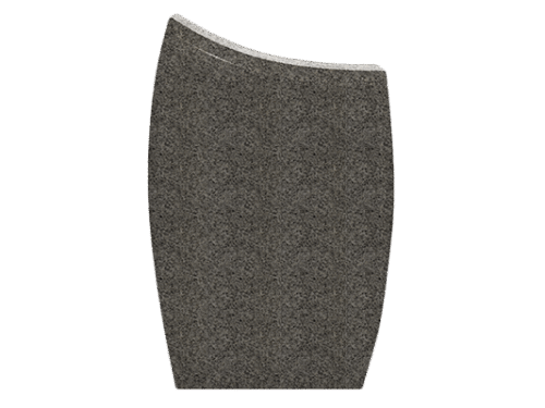 Curved Top with Chamfers 2-2x0-6x3-0 AP China Grey