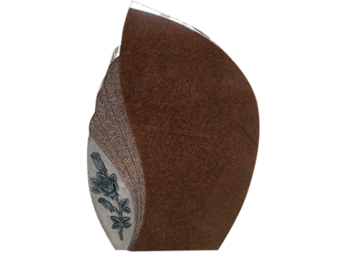 * Design 18012 Rounds & Rose 2-6x0-6x3-6 AP India Red Sawn Panel w/ Raised Carved Rose w/ Antique Finish Stippled Rounds