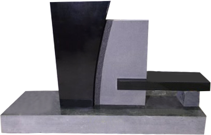 Design 19008 Floating Bench Set  Jet Black Left Die 1-10x0-8x3-6 AP; Seat 3-0x1-0x0-4 AP Right Die 1-10x0-6x2-11 All Steeled w/ 2.5" Rock Border