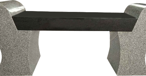 Bench Design 24489 Seat 3-0x1-2x0-4 AP Jet Black QTY 2 14x14x22 All Polished Custom Legs CHINA GREY