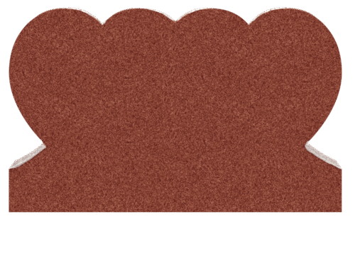 * Double heart 3-6x0-6x2-2 P2/BRP India Red