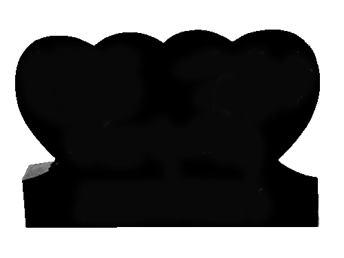 Double Heart 3-6x0-8x2-4 AP Jet Black Contour Only