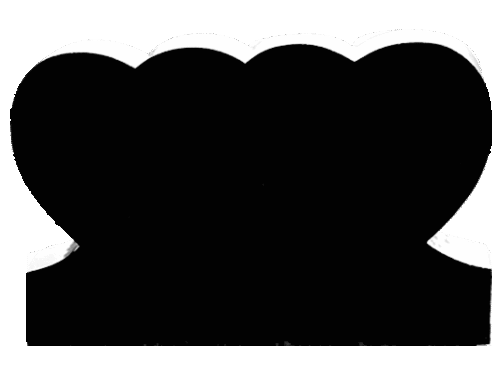 Double heart 4-0x0-8x2-4 P2/BRP Jet Black