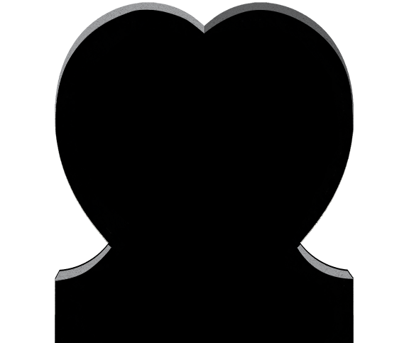 HRT438P5JB.png Single Heart 2-0x0-8x2-4 P5 Jet Black - Image 1