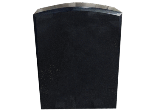 Oval Top w/ Chamfers 2-0x0-6x2-6 P5 Jet Black Chamfers on Front Only