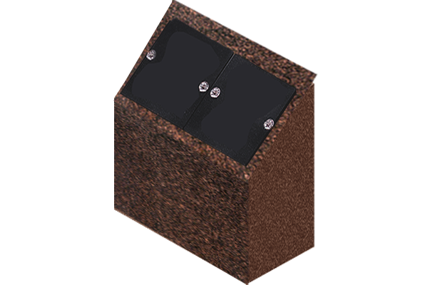 PIL271P5TB.png Companion Cremation Pillar 1-6x0-9x1-6 P5 Tan Brown (2) 6x10 core holes with lids and 1" rosettes - Image 1