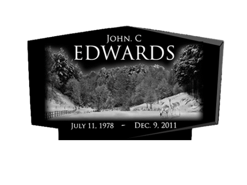 Rooftop w/ Chamfers 3-6x0-8x2-4 AP Jet Black Chamfers and 3/4" Recess on Front Only, Checks on Bottom